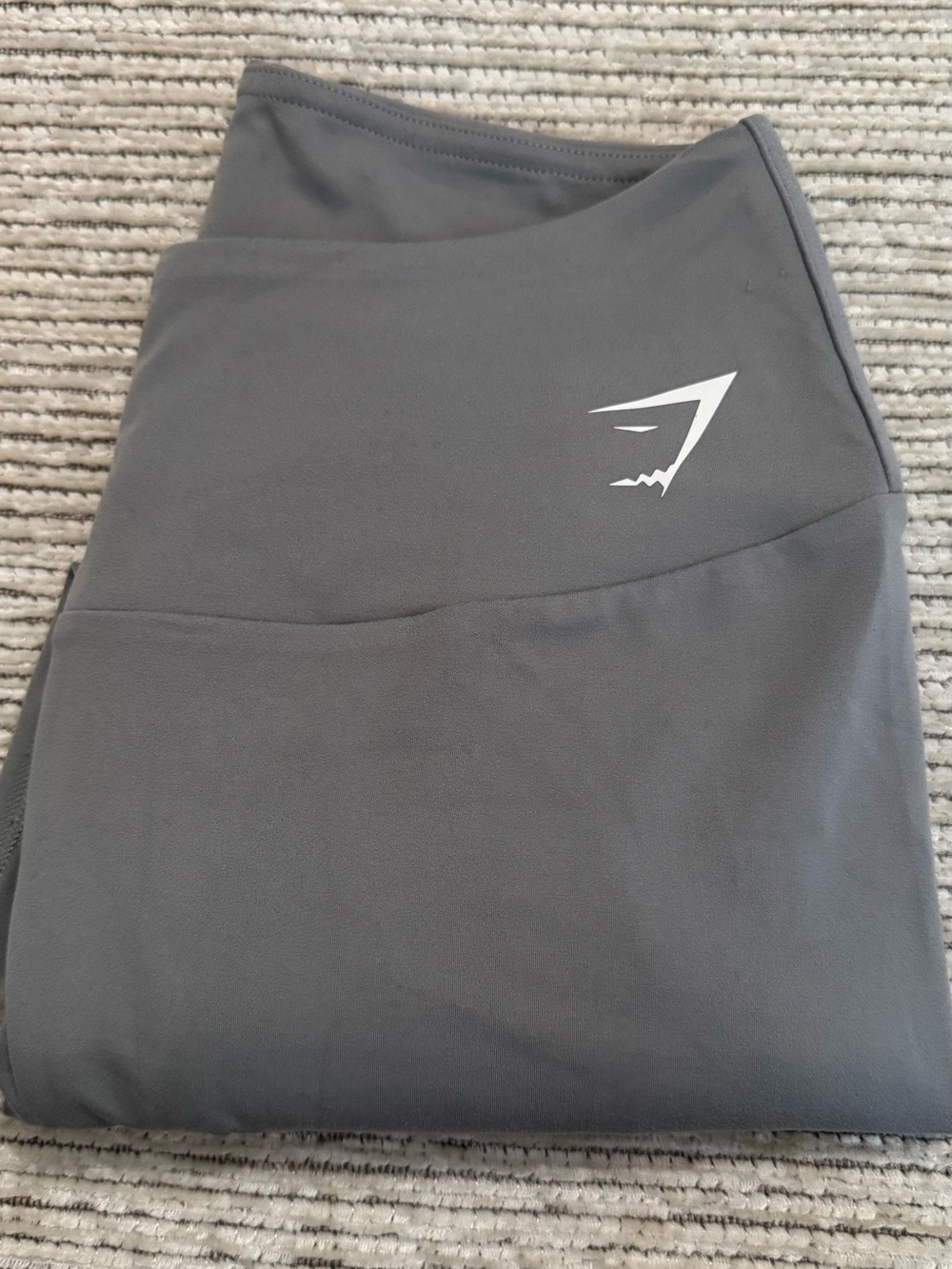 Gymshark Gray High-Waist Leggings with Logo